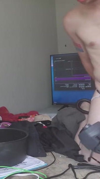 Bubble Butt Boy Turns His Belly Into a Ball