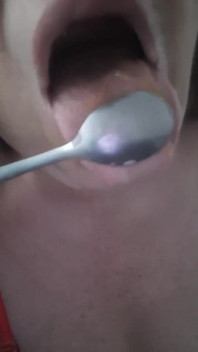 Eating a Delicious Dessert