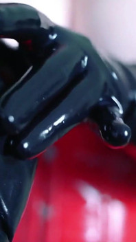 Guantes de ópera, fetiche, video de goma de látex, modelo Arya Grander