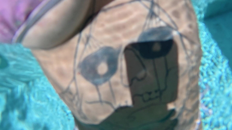 Skully inkson: bare stan paani ke niche