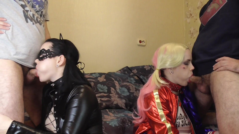 Anna Sky: Oral grup seks: catwoman ve harley quinn