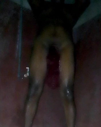 While Having Fun with Soap in Red Panty