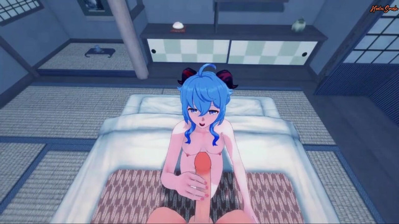 Hentai Smash: Ganyu se la follan antes de recibir un facial de...