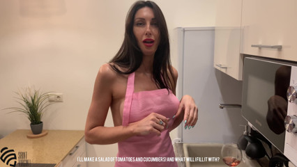LizaVirgin: Liza di dapur Salad dengan pancutan mani