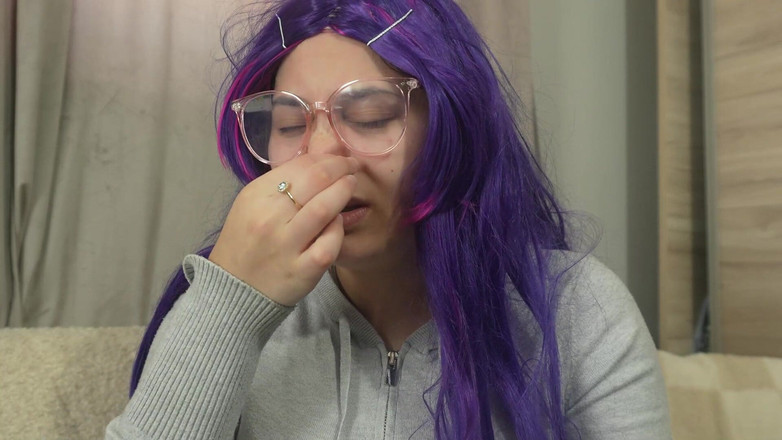 AmayaMori: Trying to Hold My Sneezes but It Turns Into a...