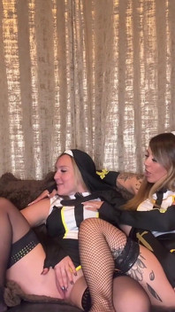 Smoking Lesbian Nuns Corrupt New Innocent Nun