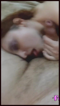 Horny Redhead Slut Suck Mature Cock with Passion and Takes It Deep in Her Mouth