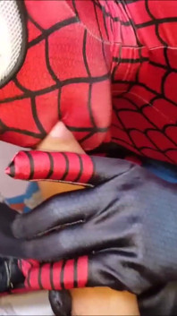 Blowjob kostum SpiderGirl baru