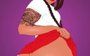 Back Alley Toonz: Bubblebutt Latina Gigi miga jej marzycielski duży tyłek policzków i...