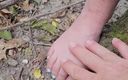 Little Jolie Roux: Tied up Alone in the Cold Forest and Get Fingered...