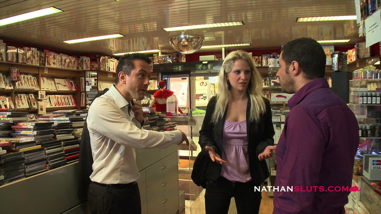 Nathansluts: Naughty Milf shoplifter Caroline De Jaie caught red-handed &amp; DP-ed by...