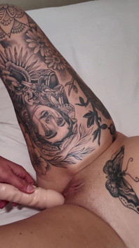 Un doppio dildo ender scopa con dei jobbin di tasha