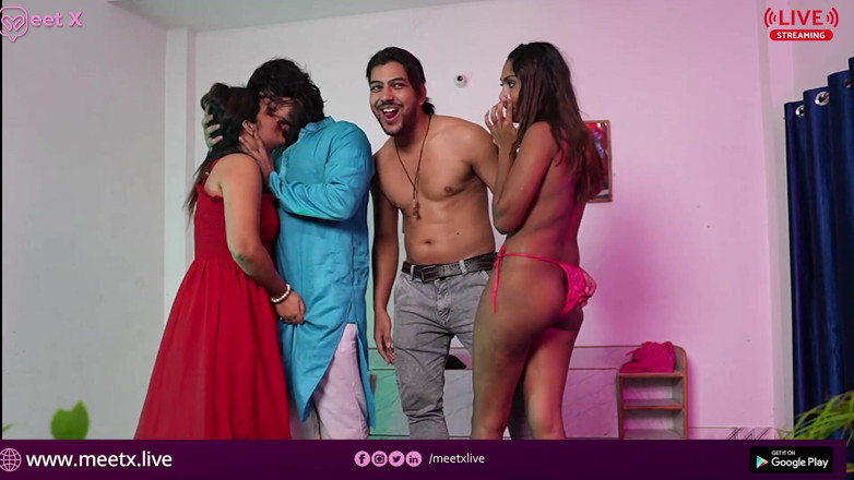MeetX: Quartetto dal vivo con sesso di gruppo per intrattenimento