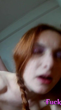 Redhead Skinny Amateur Fucked by Mature Fat Man