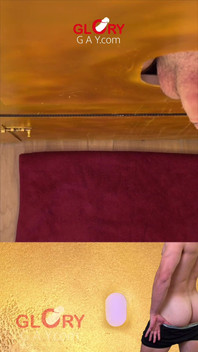 His First Gloryhole Visit Ends in a Geyser-like Cum Fountain