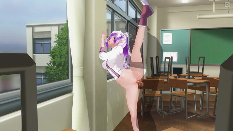 H3DC: 3D HENTAI College mädchen am fenster im klassenzimmer gefickt