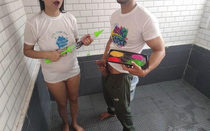 Hornycouple149: Holi Special Holi with the Bestfriend Saara and Fucks Her...