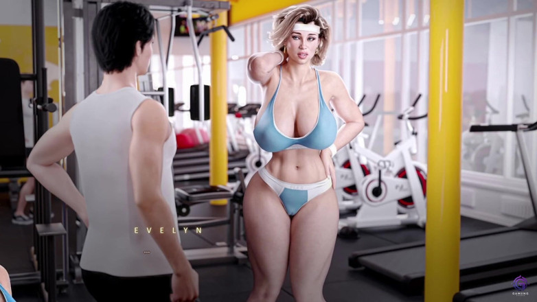 Gaming Anurag: Horny MILF Stepmom Sucks Stepson's Big Cock After workout - 3D Hentai Game -...