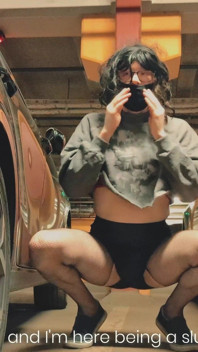 Risky Flashing and Cumshot in an Underground Parking Lot
