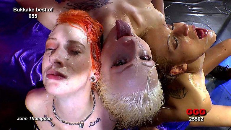 Fuck cumshot party: 10代のレズビアンがぶっかけで精液を交換するジョン・トンプソン