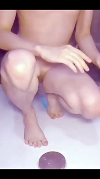 Peeing From Trapped Dick While Shaving My Ass and Balls!