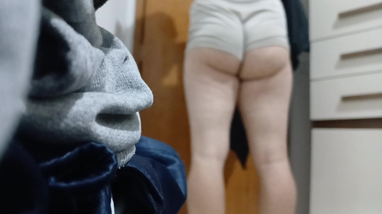 amateurbrazilian: Showing Her Ass with Her Shorts Jammed in Her Ass