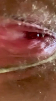 Cspot Sneak Peek of Dripping Hairy Pussy From Below