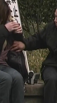 Mature Brunette MILF Flirts Wildly with Lucky Stranger Outdoors