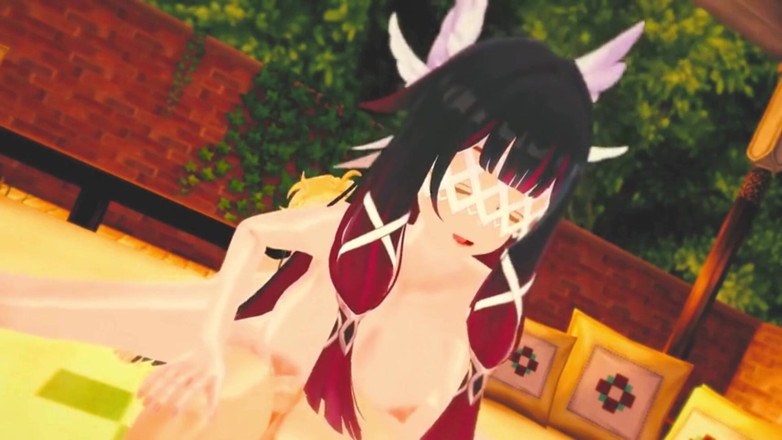 NSFWOtaku: Genshin Impact - хардкорная секс-сцена с эфиром Columbina - 3D хентай анимация