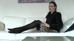 Lady Victoria Valente: Strictly Spicy, Sweaty Black Pantyhose Feet, Smell Training, POV JOI