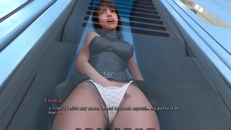 XXX Games Bunk: Laura Lustful Secret - геймплей - ролевая игра - Emma подглядывает за мужчиной в раздевалке
