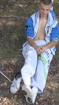 This Hot Athletic Stud Is Out for a Jog in the Woods When He Decides to Have a Little Fun
