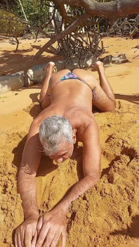 Ladysilva in Bikini on Public Beach Showing off Her Hot Ass