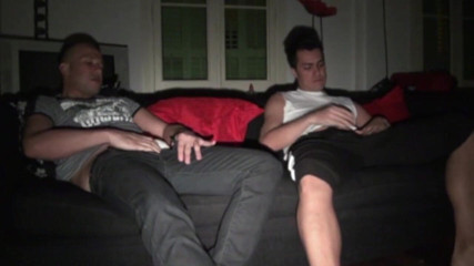 Gaybareback: Fucked by 2 top bisexual boys in jockstrap