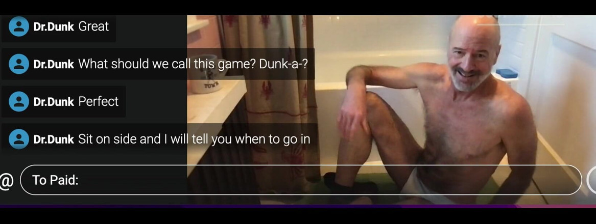 Guy Grey: Guy Getting Dunked in a Tub.