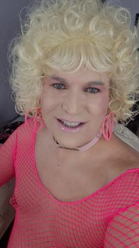 Kissing a Blonde Transvestite?