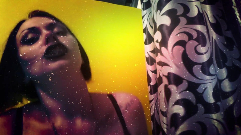 Goddess Misha Goldy: Witch with black lips french kissing with you &amp; riding you