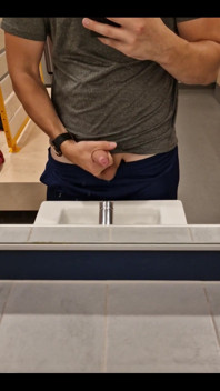 At the Gym Without Underwear Is Fun!