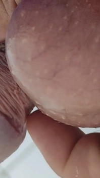 Giant Inflated Balls Filled with Edible Cum.