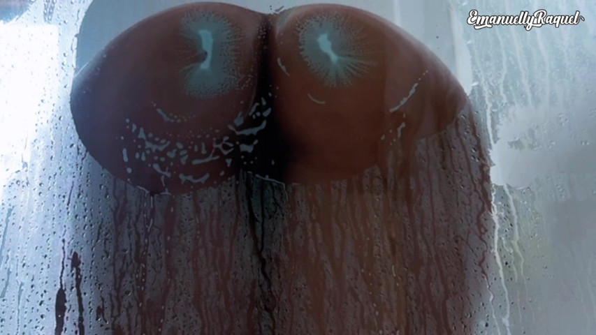 Boobs and Ass Against the Glass (Emanuelly Raquel)