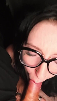 Goth Girl Gets Bored While Driving - Dildo, Throat Fuck.