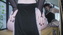 NuniCult: Goth Femboy Nun kompilace - nedbalé kouření a obrovský zadek