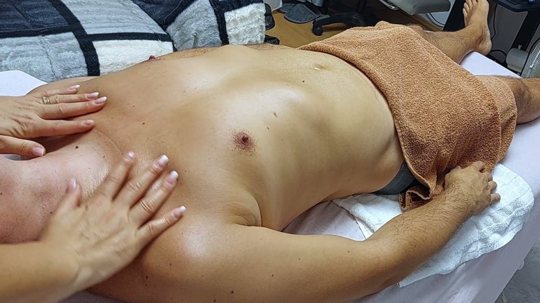 CoupleForFun2023: Cumshot Surprise During Massage! Blonde Masseuse with Big Boobs Made...