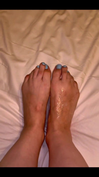 Feet in Cum