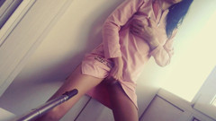 GinnaGg: Squirting in Pantyhose on the Balcony of a Hot Stepmom...