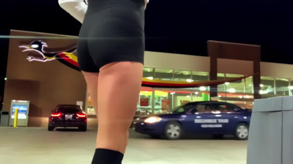 CindieLove: Hot dildo ass fucking in hotel Hallway in short shorts