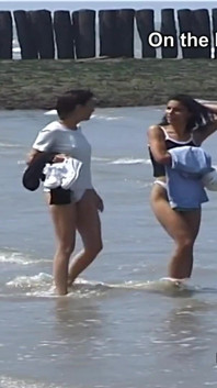 Backstage mit Marcela & Maruscha am Strand in Groede Zeeland (niederlande)