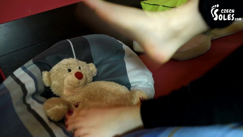 Czech Soles - foot fetish content: Foot and Trampling Powerless Teddy Bear