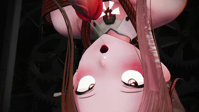 Smixix: Związany Hentai Bondage Blowjob Typ Lo Mmd 3D Brązowy kolor włosów...
