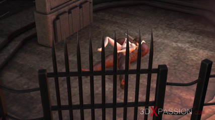 3dxpassion: Man-bull fucks a teen hard in the battle arena